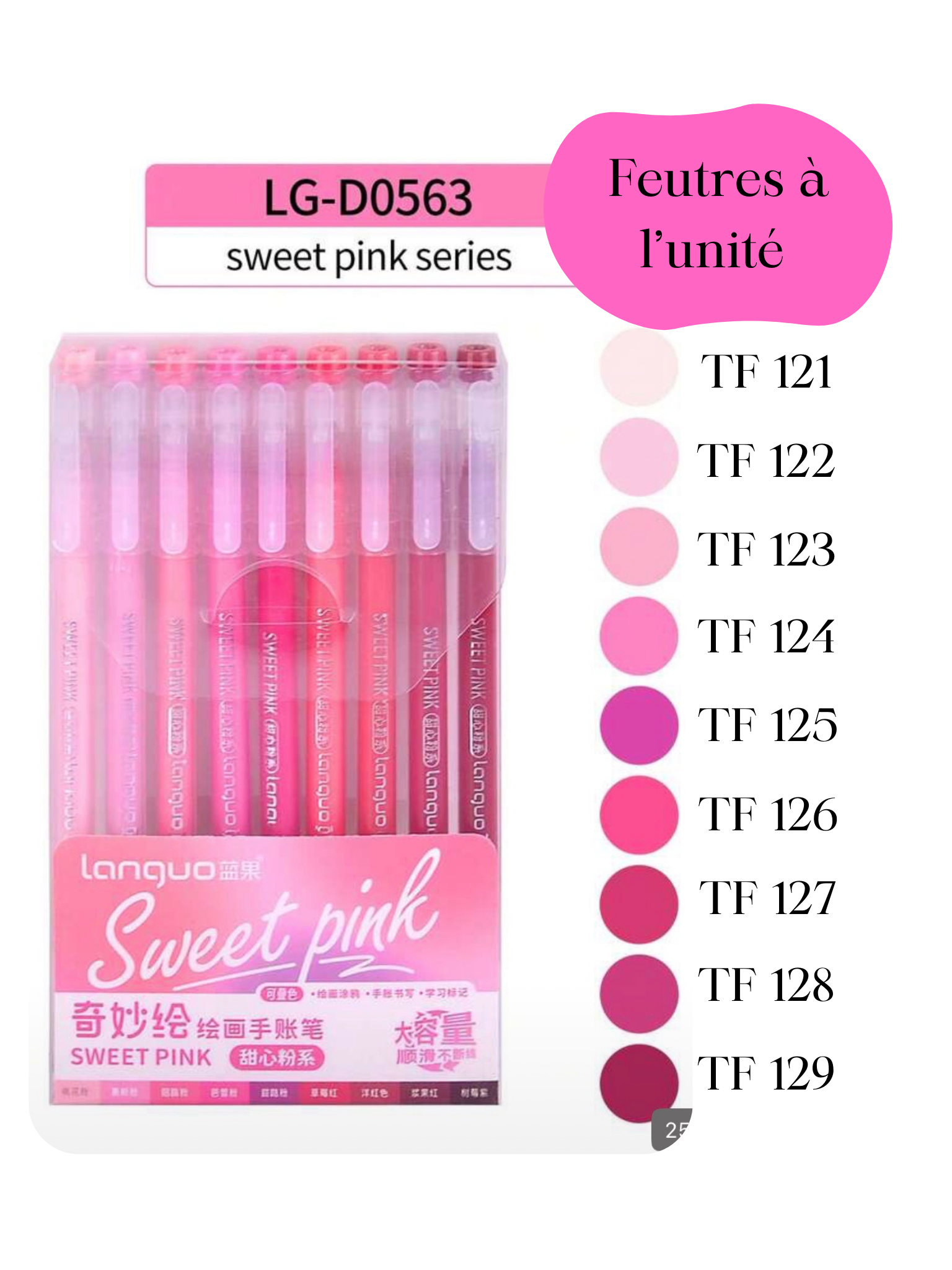Languo TF Sweet Pink – Marqueurs de dessin & peinture à l’unité