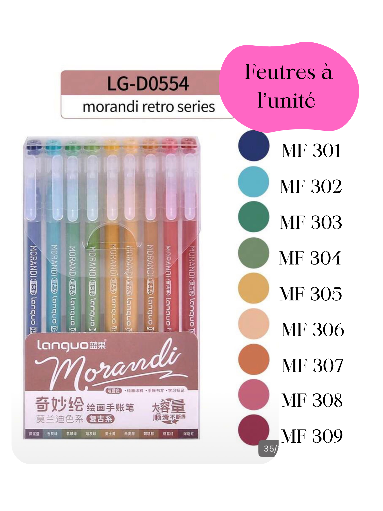 Languo MF Morandi – Marqueurs de dessin & peinture à l’unité