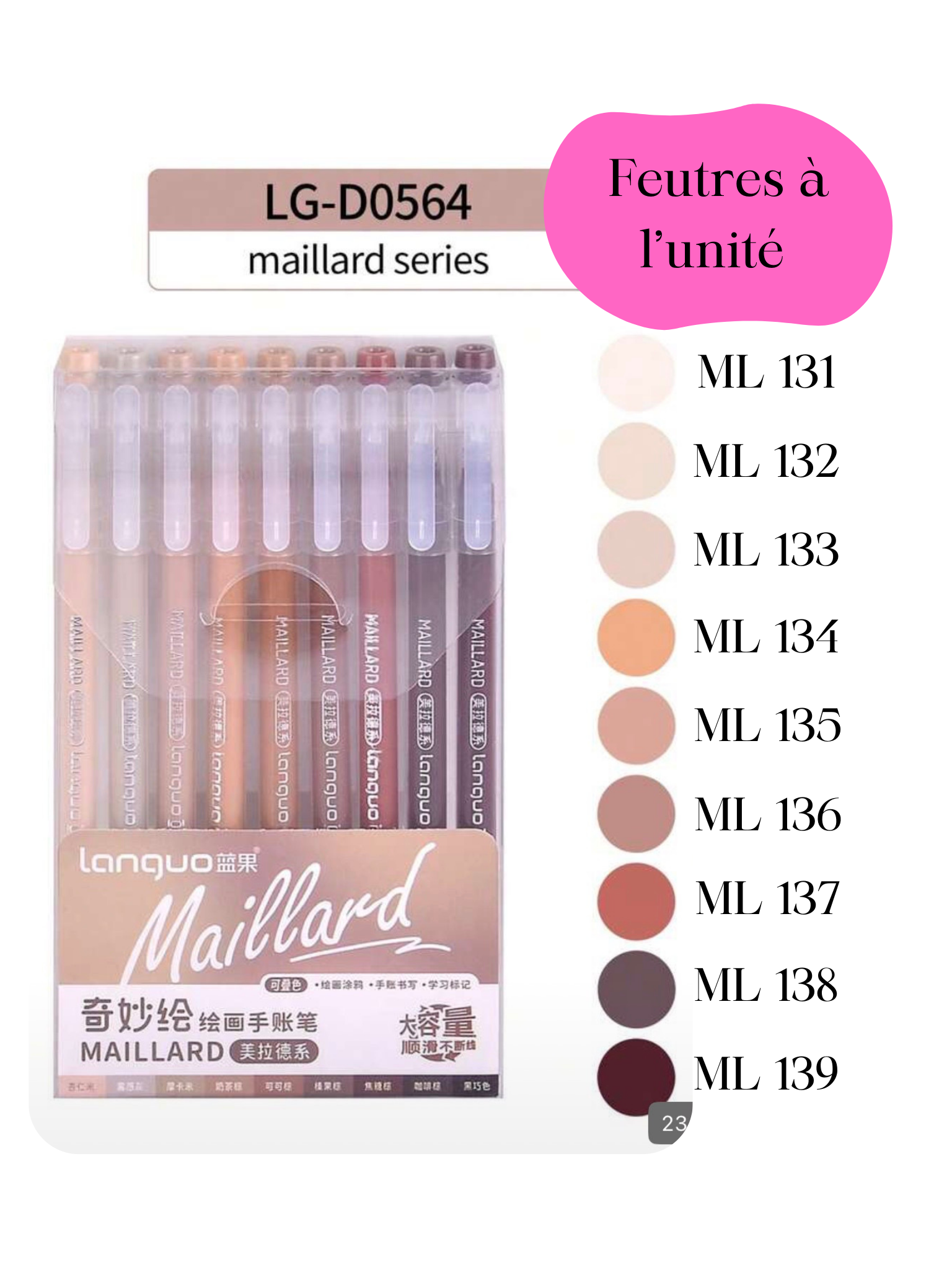 Languo ML Maillard – Marqueurs de dessin & peinture à l’unité